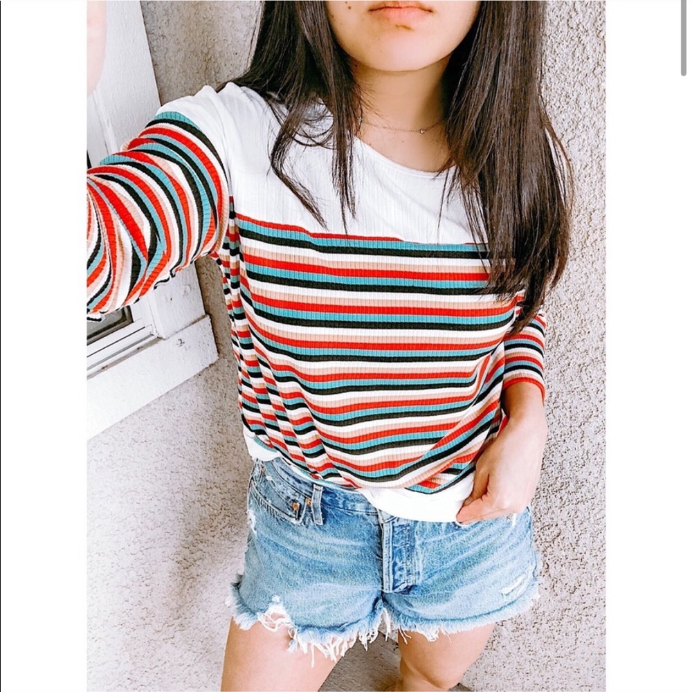 Lizzie Multi-Colored Stripe Top